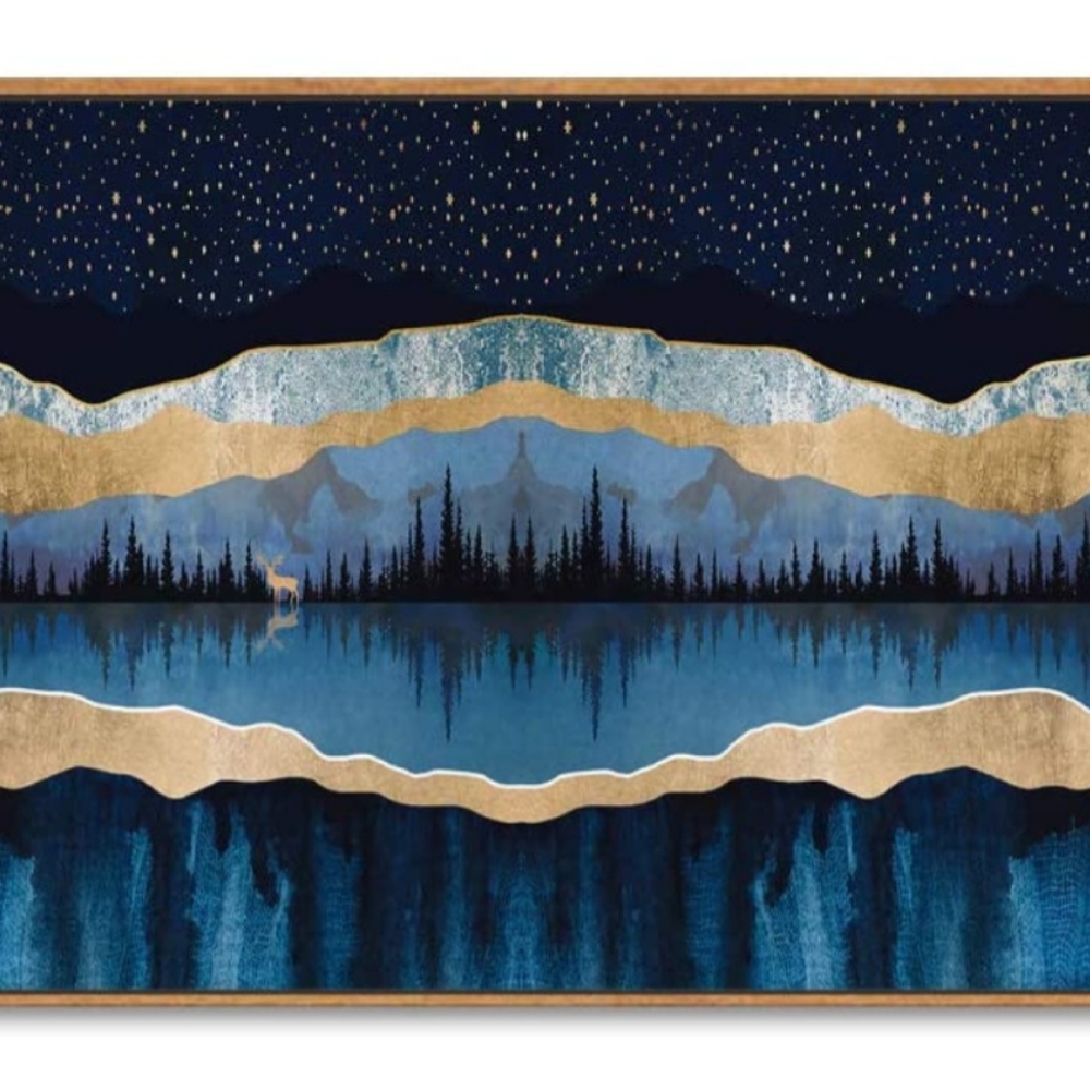 Blue hues framed print